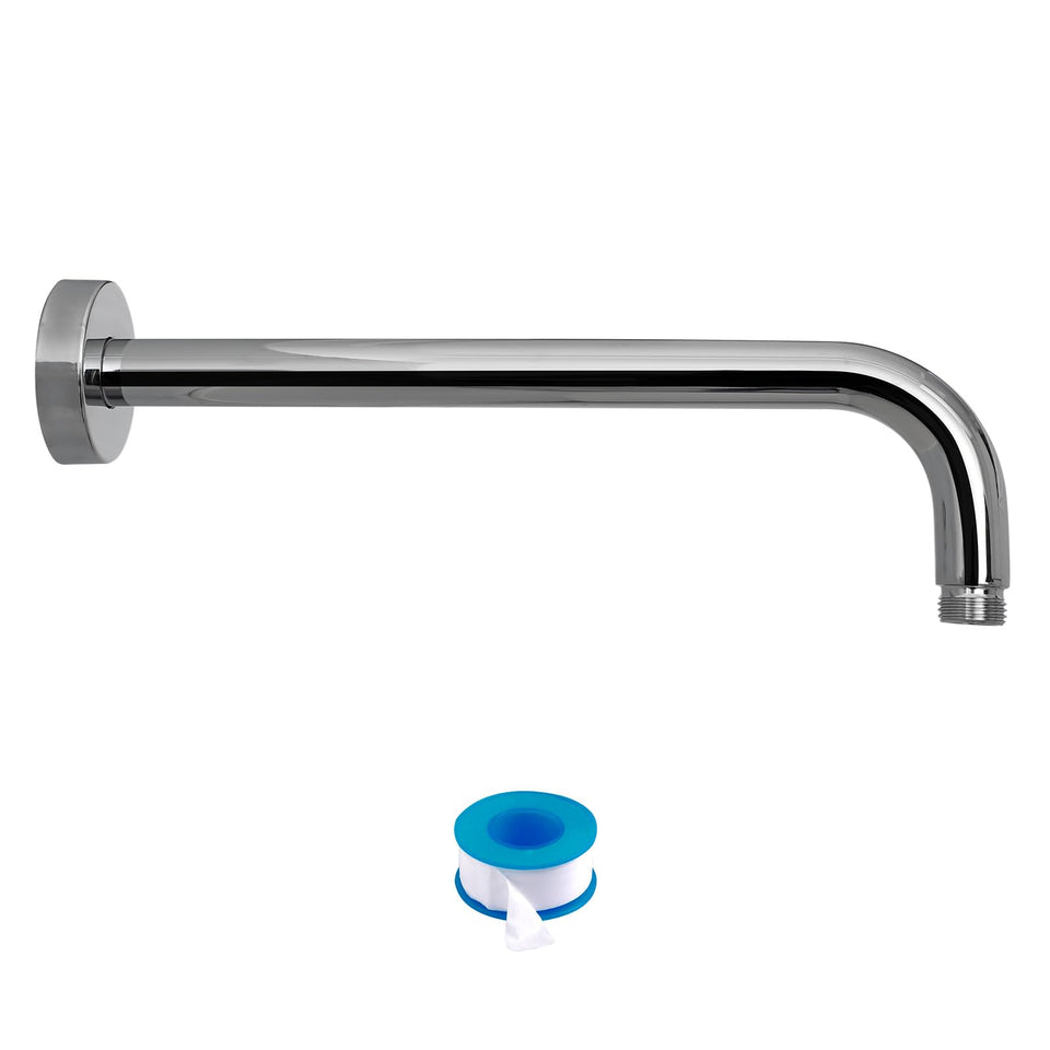 Lordear chrome 16-inch shower arm extended for versatile overhead spraying