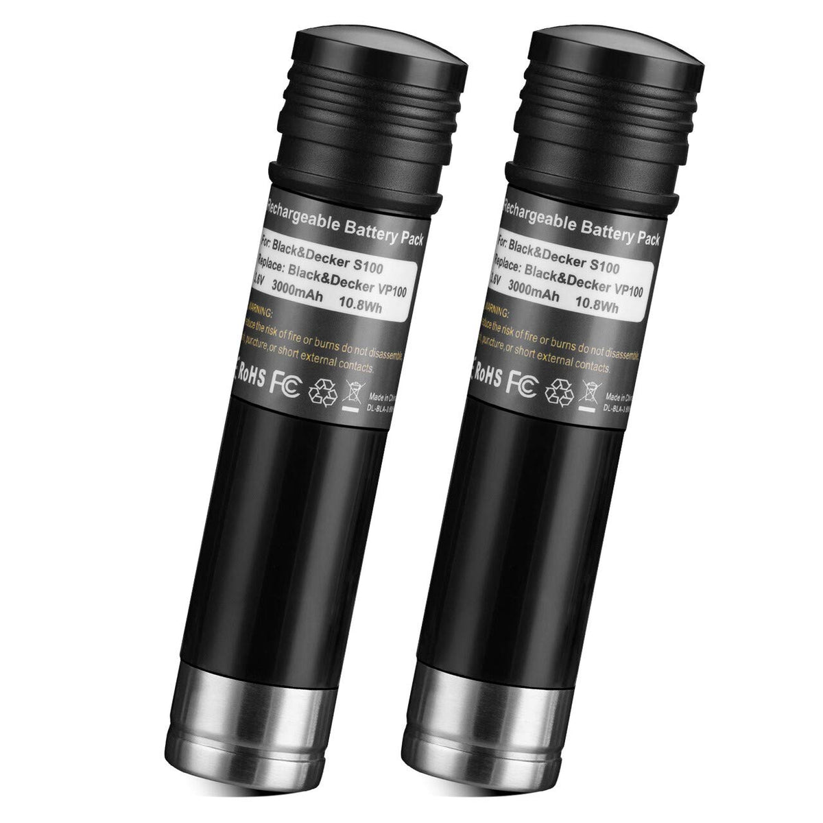 LORDONE 2-pack Ni-MH replacement batteries for Versapak, front view, ready for home projects