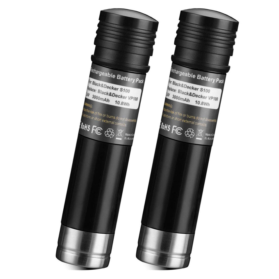 LORDONE 2-pack Ni-MH replacement batteries for Versapak, front view, ready for home projects
