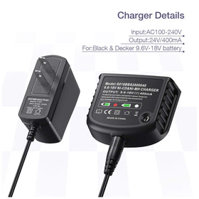LORDONE 4000mAh battery compatible with Black+Decker tools for longer work sessions.
