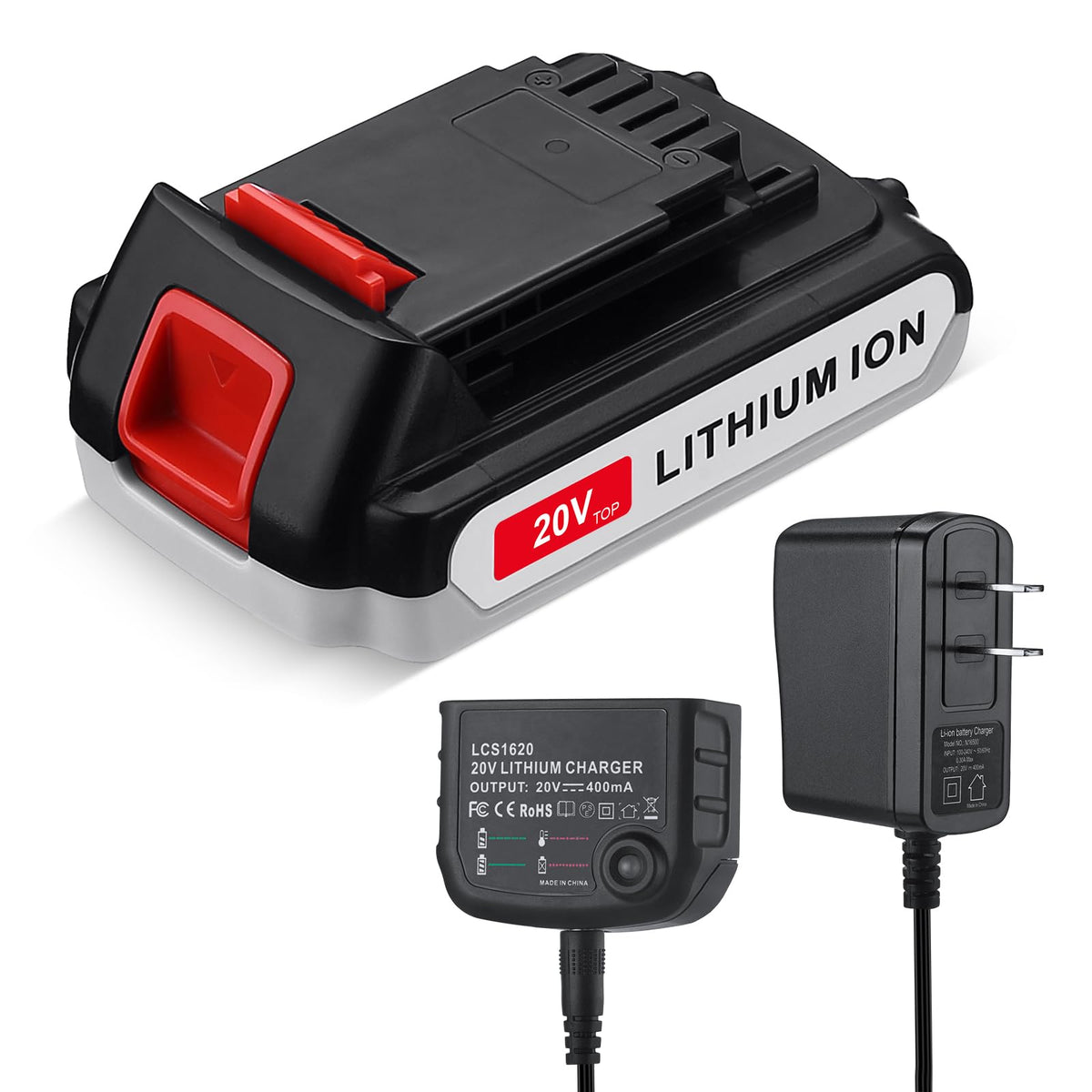 LORDONE 4000mAh battery for Black and Decker 20V tools, ready for long projects.