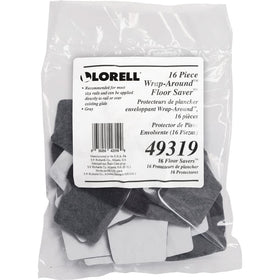 Lorell wraparound floor savers gray feature close view highlights peel-and-stick