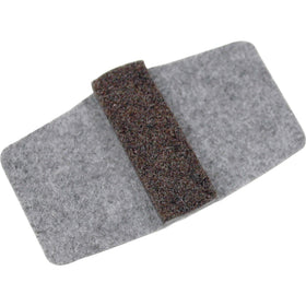 Lorell wraparound floor savers gray side view protect floors from chair scratches