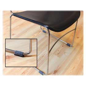Lorell wraparound floor savers gray top view reduce chair noise
