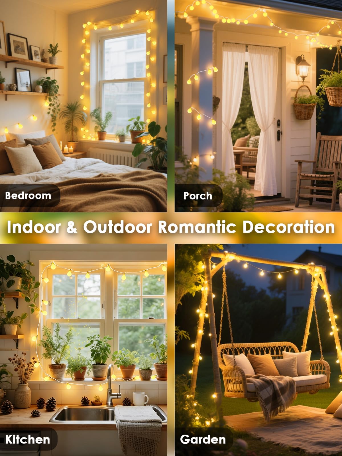 LORRYTE remote-controlled globe lights with 8 modes for versatile decor