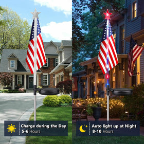 LORRYTE durable solar garden stakes add color to your yard display.