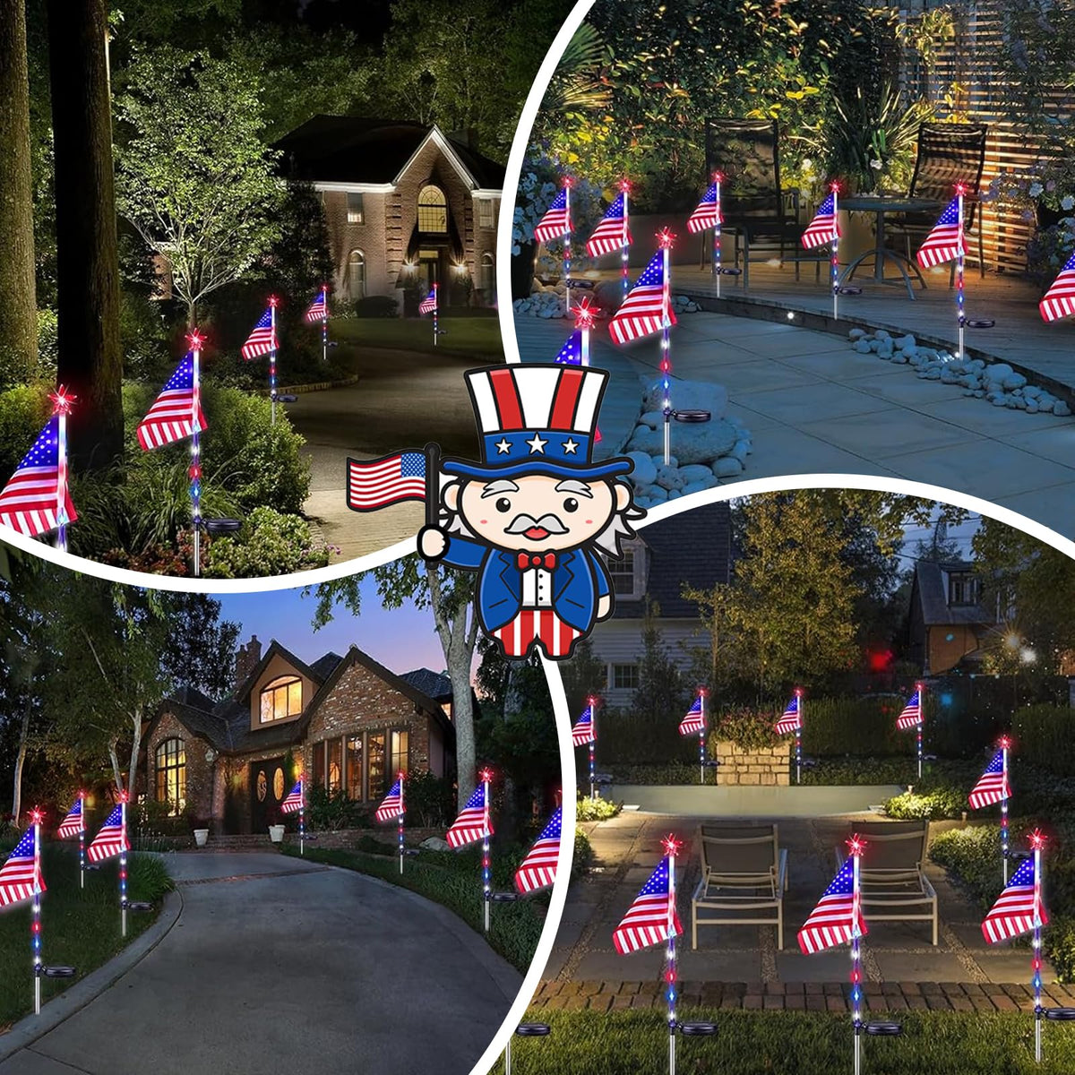 LORRYTE star-shaped solar path lights guide walkways with durable outdoor design.