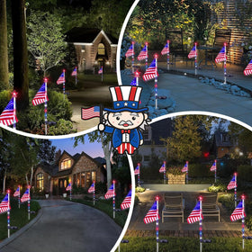 LORRYTE star-shaped solar path lights guide walkways with durable outdoor design.
