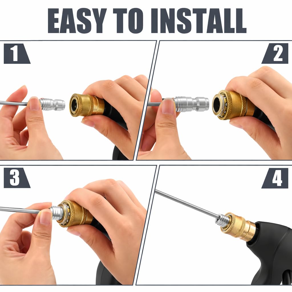 Lorvixea stainless-steel flush wand extension reaches inside washers and coils