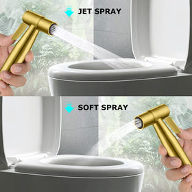 LOSCHEN gold bidet sprayer with T-adapter for easy install.