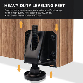 LOSCHEN leveling foot closeup highlights the L-shaped mounting bracket for even load distribution.