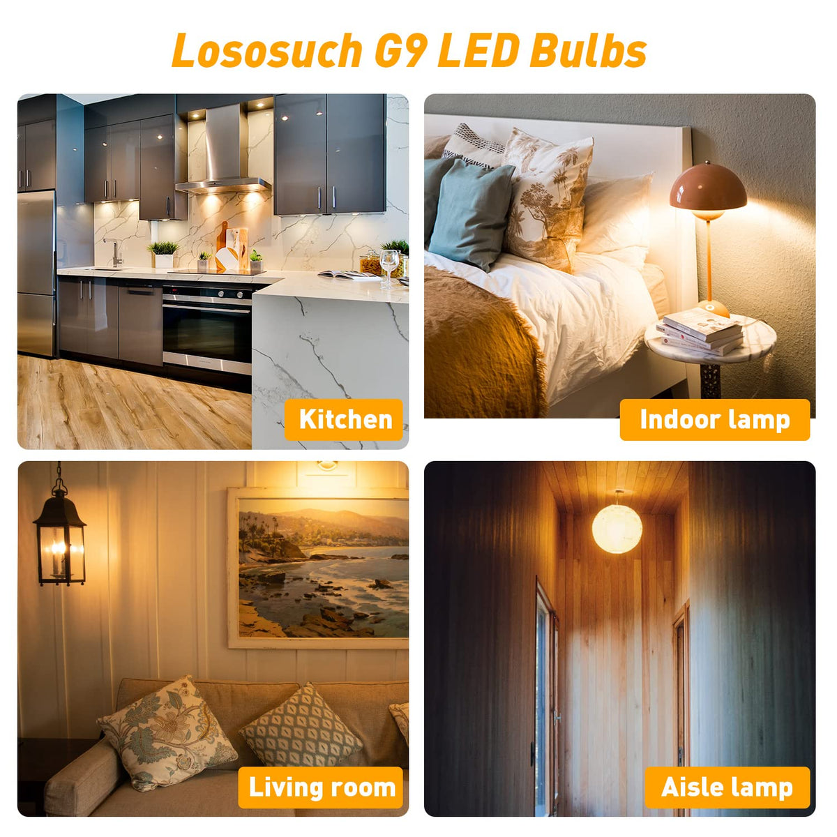 G9 bi-pin base fits chandeliers and crystal lamps.