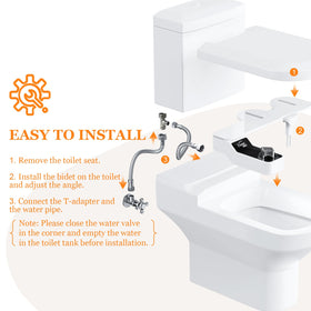 LostSoul Bidet Attachment adjustable water pressure enables personalized cleansing.