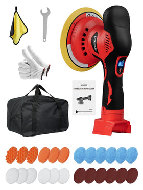 LotaTools cordless car polisher in action delivering a smooth finish.