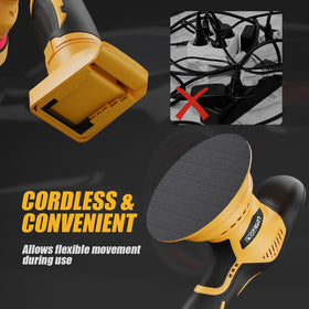 LotaTools cordless polisher in action for convenient on-the-go detailing.