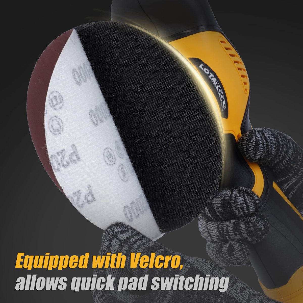 LotaTools flat and wavy foam pads versatile for smooth application.