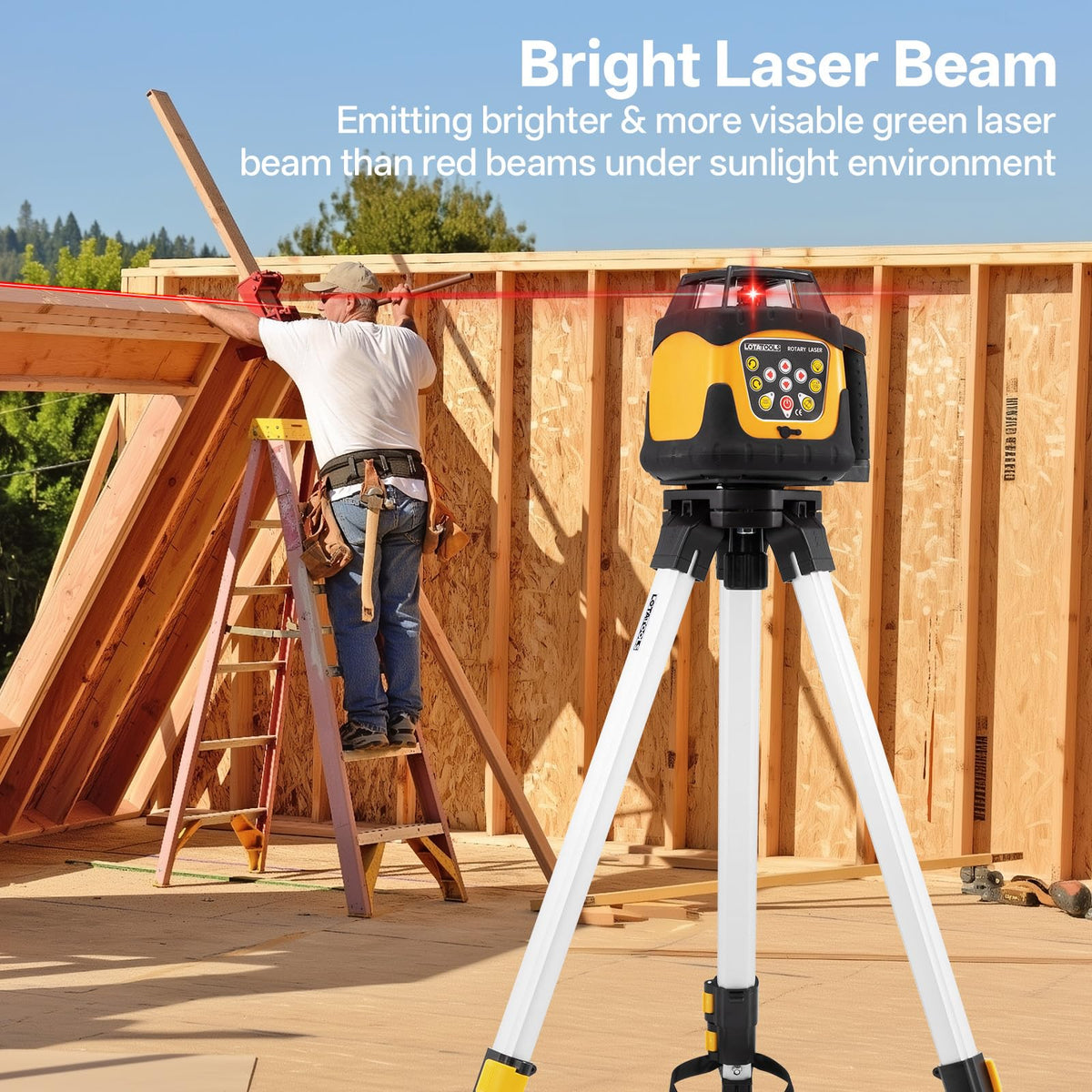 LotaTools remote control for rotary laser level improves setup efficiency