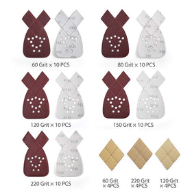 LotFancy 12-hole dust collection design on sanding sheets