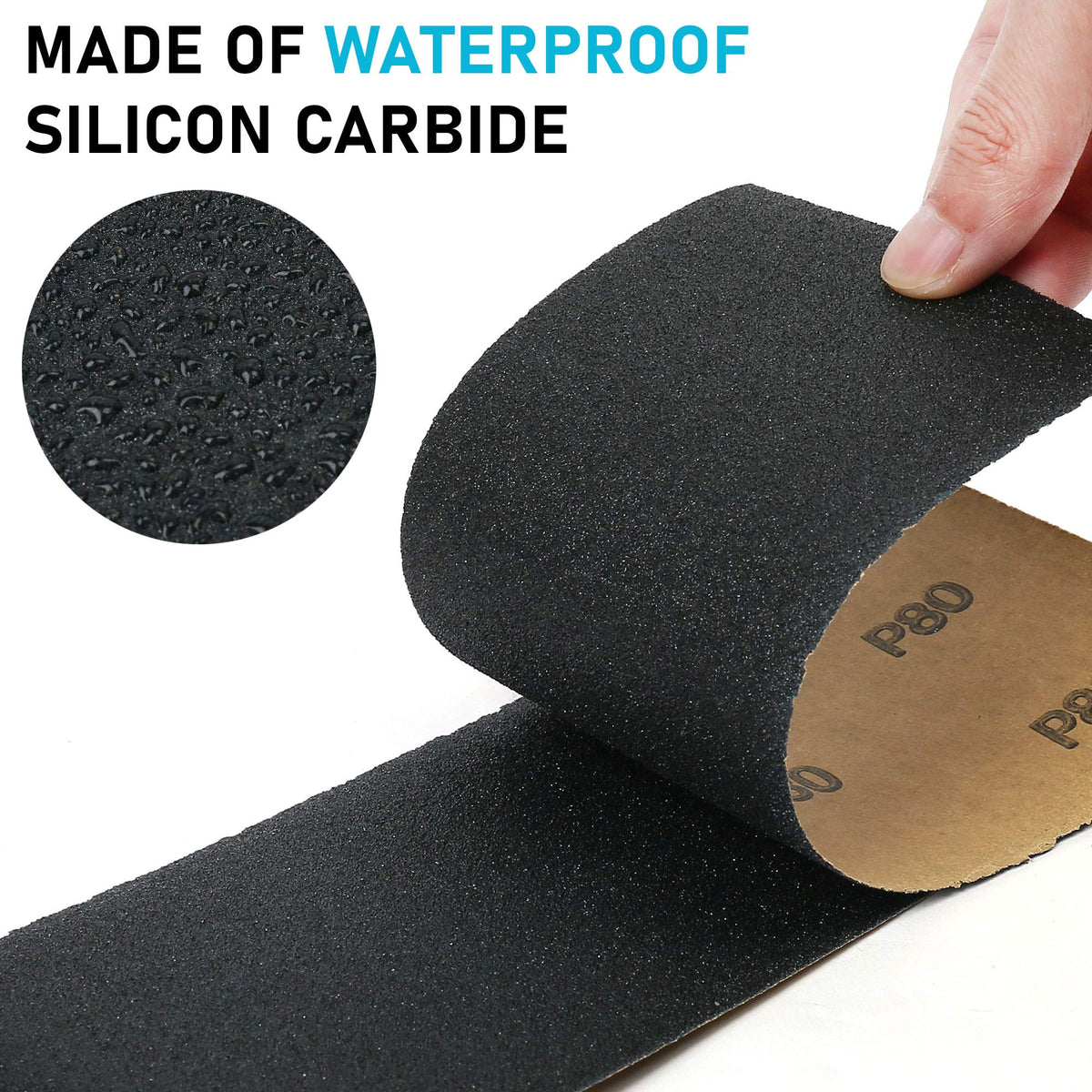 LotFancy dry-wet sandpaper suitable for water-based and oil-based finishes