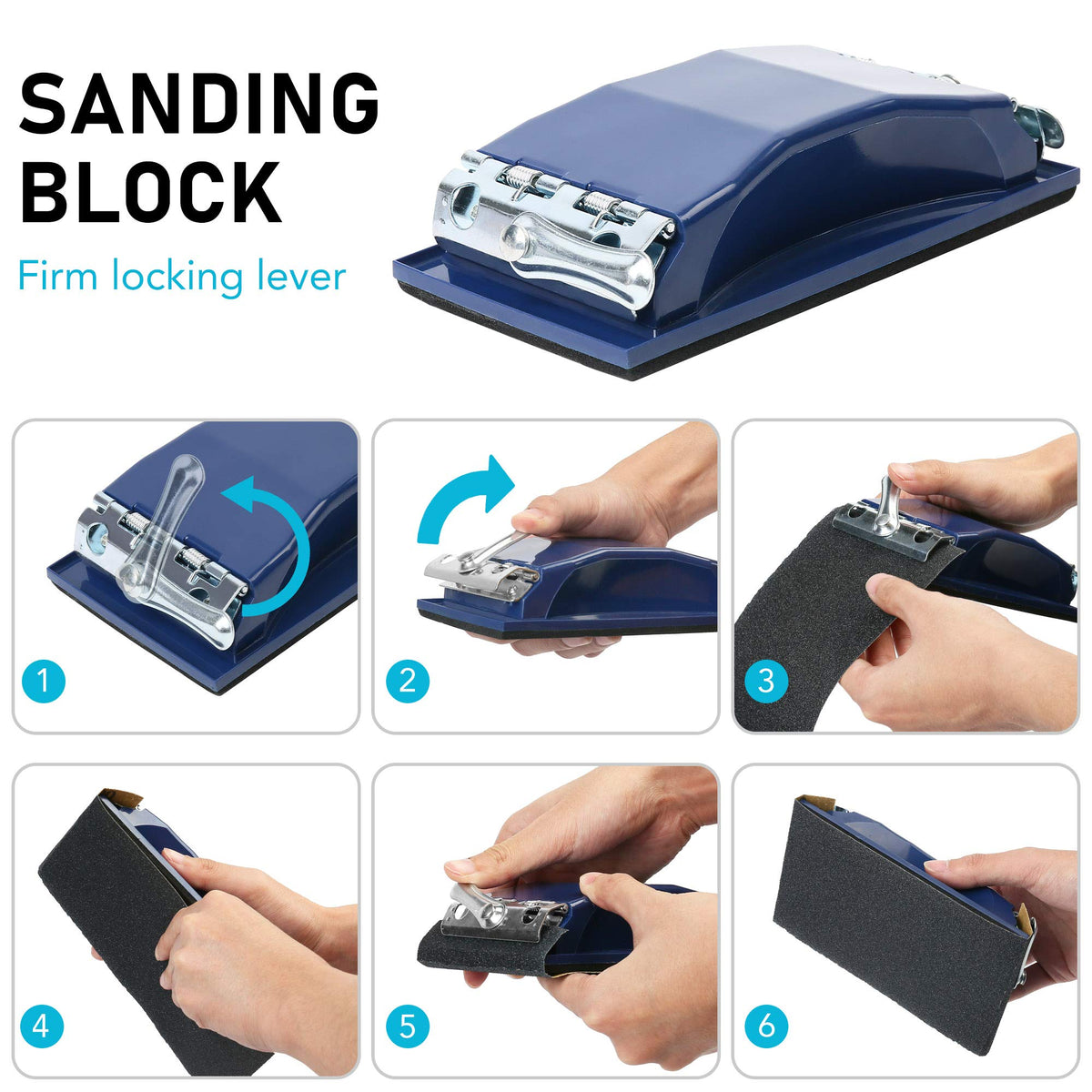 LotFancy tear-resistant backing supports flexible sanding on curves