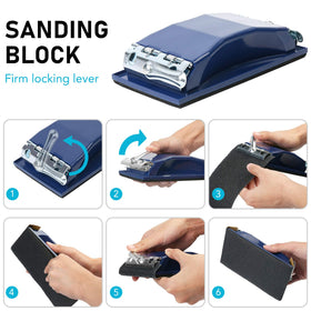 LotFancy tear-resistant backing supports flexible sanding on curves