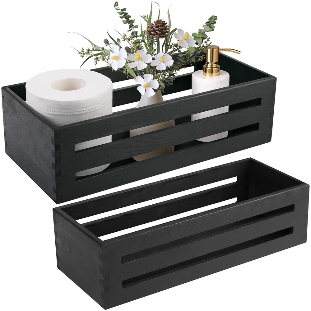 LotFancy toilet tank box large holds extra rolls for busy bathrooms.