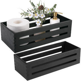 LotFancy toilet tank box large holds extra rolls for busy bathrooms.