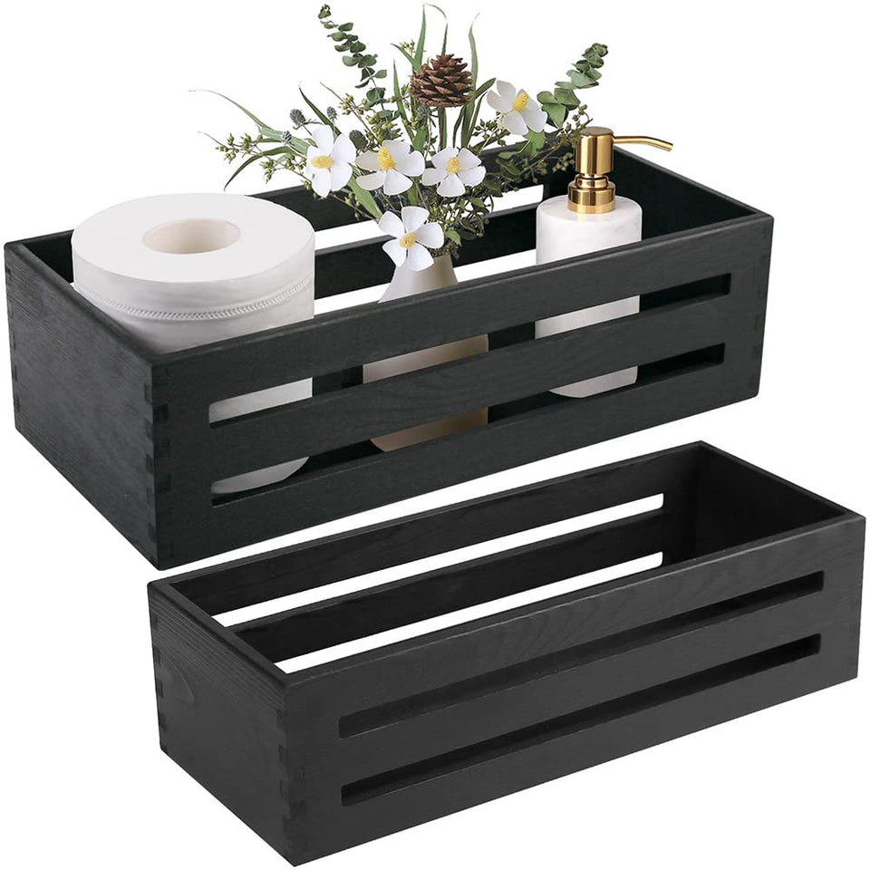 LotFancy toilet tank box large holds extra rolls for busy bathrooms.