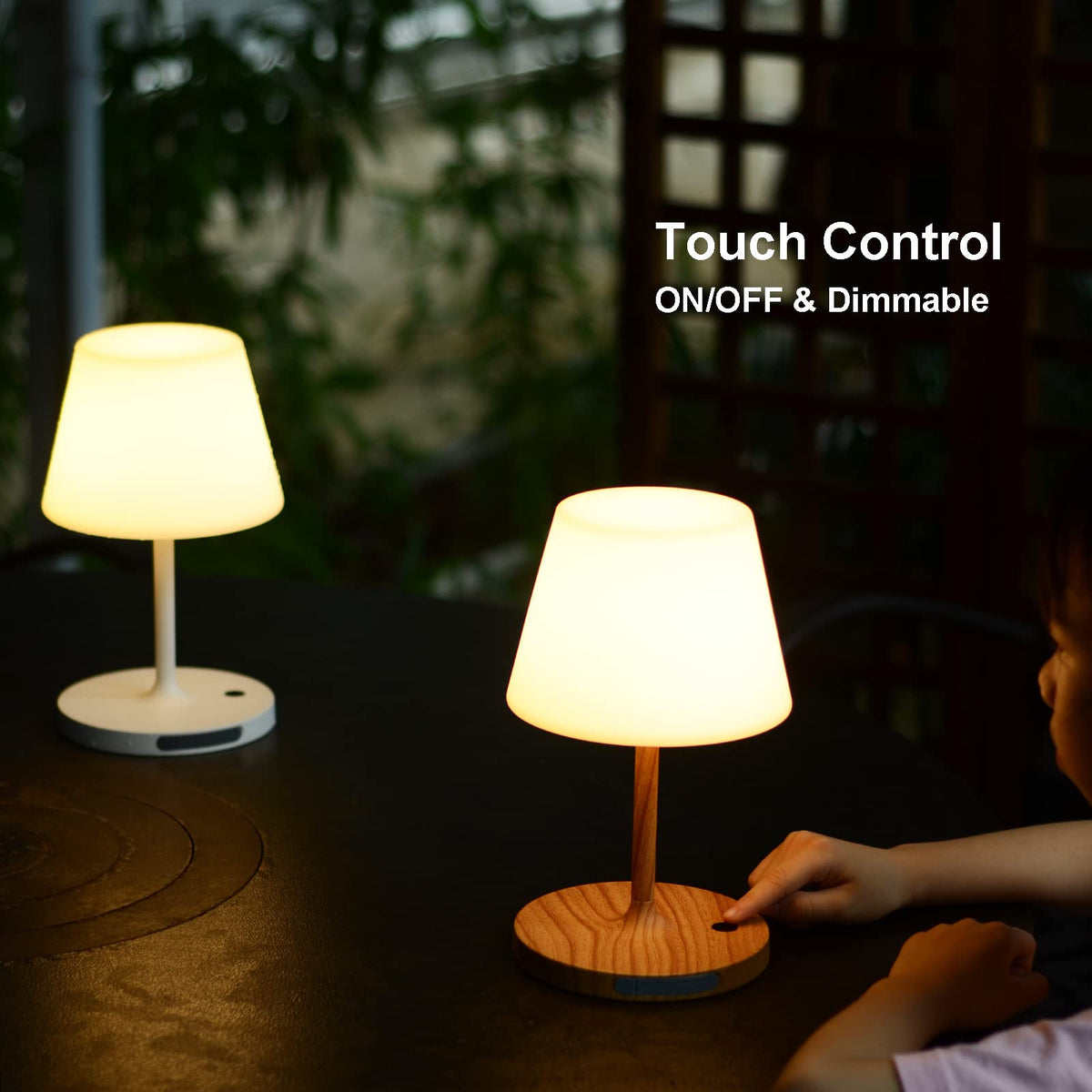 LOTITOL camping patio setup with ambient light for outdoor evenings