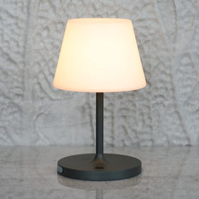 Lotitol outdoor table lamp with cordless USB recharge for warm patio ambiance