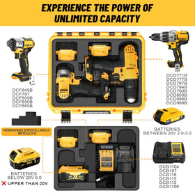 LOTOCASE Dewalt case with secure latch keeps tools safe during transport.