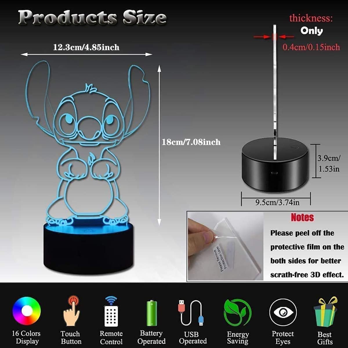 Louhh energy-saving LED night light with soft glow