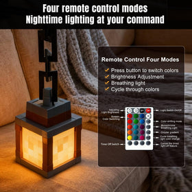 LOUHH Pixelated Lantern compact table lamp for desks and nightstands