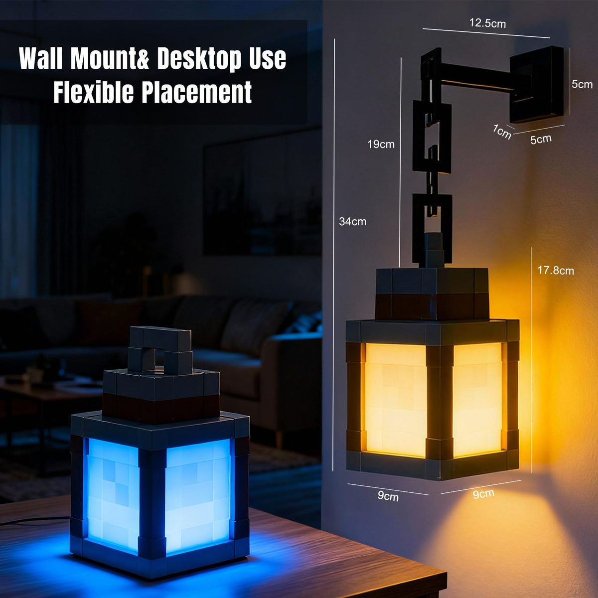 LOUHH Pixelated Lantern wall-mount option saves space