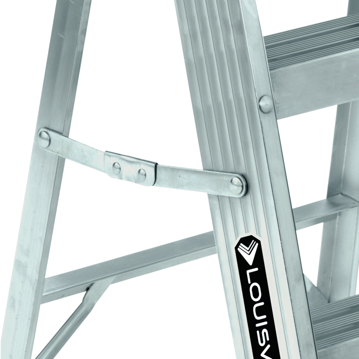 Louisville Ladder 300-pound capacity supports heavy tasks.