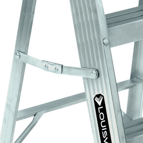 Louisville Ladder 300-pound capacity supports heavy tasks.