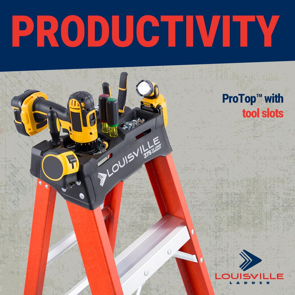 Louisville Ladder FS1408HD 8ft fiberglass step ladder ready for elevated tasks