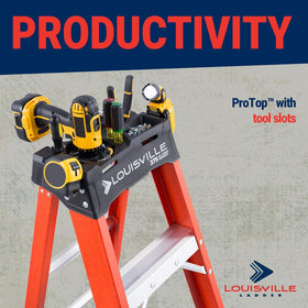 Louisville Ladder FS1408HD 8ft fiberglass step ladder ready for elevated tasks
