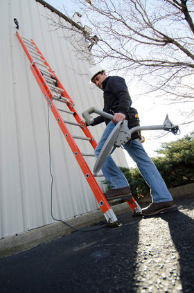 Louisville Ladder FE3216 two heavy-duty slide guides prevent over-extension