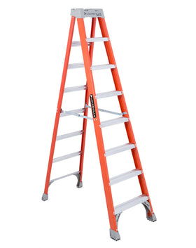 Louisville Ladder FS1508 Pro Top magnet tray keeps tools within reach.