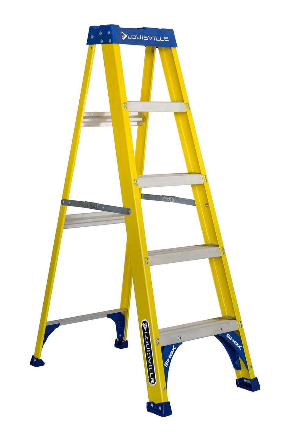 Louisville Ladder FS2005 5ft fiberglass step ladder for safe indoor painting and maintenance.