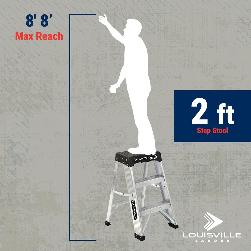 Louisville Ladder heavy gusset bracing for demanding environments.