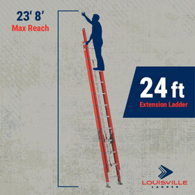 Louisville Ladder MAXLOCK rung lock demonstrates strong, reliable extension locking