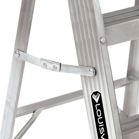 Louisville Ladder non-slip feet ensure secure footing.