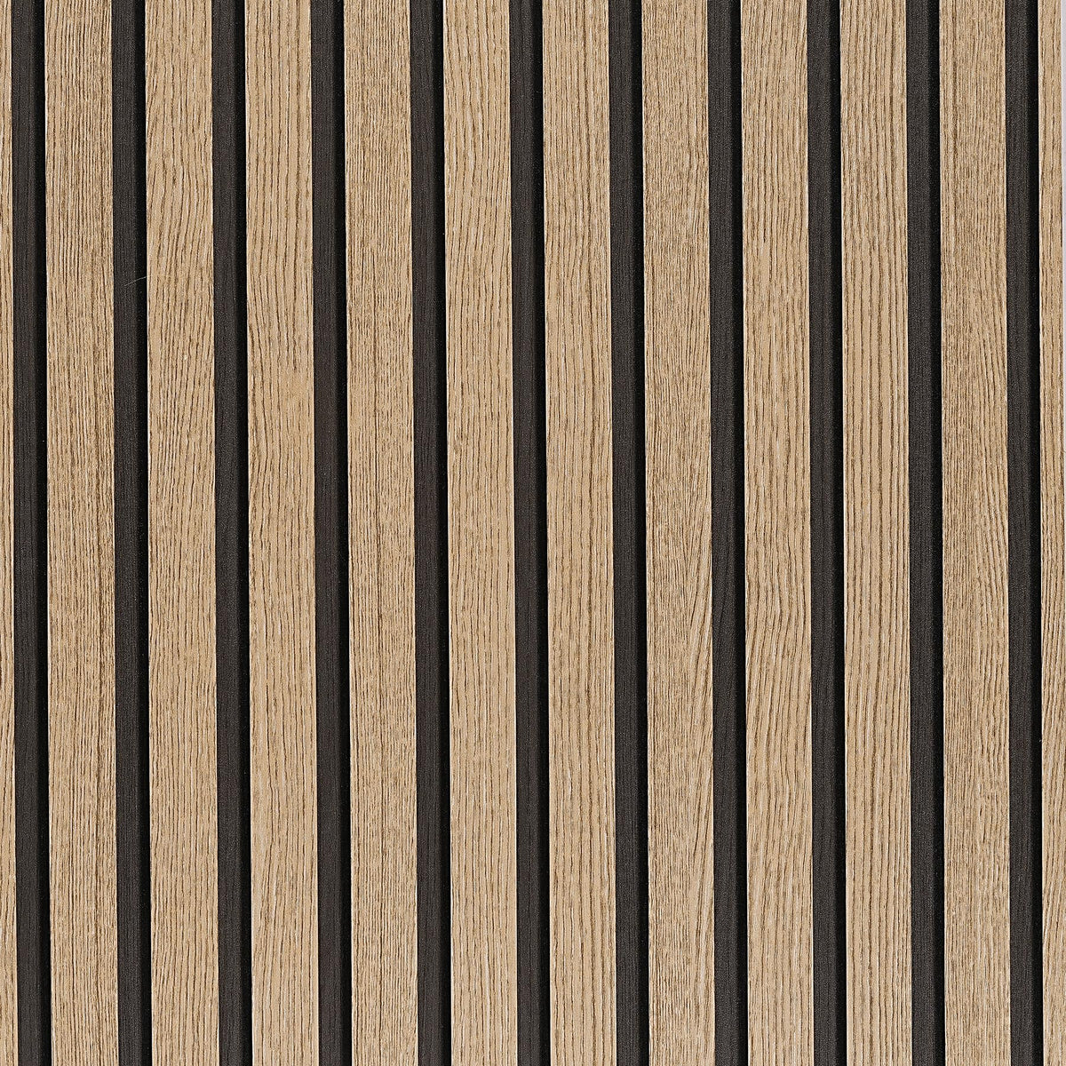 LOVADA Brown Wood Slats wallpaper closeup reveals textured grain on walls