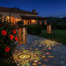 LOVERUIS LED beads brighten the lantern pattern for a clear nighttime display