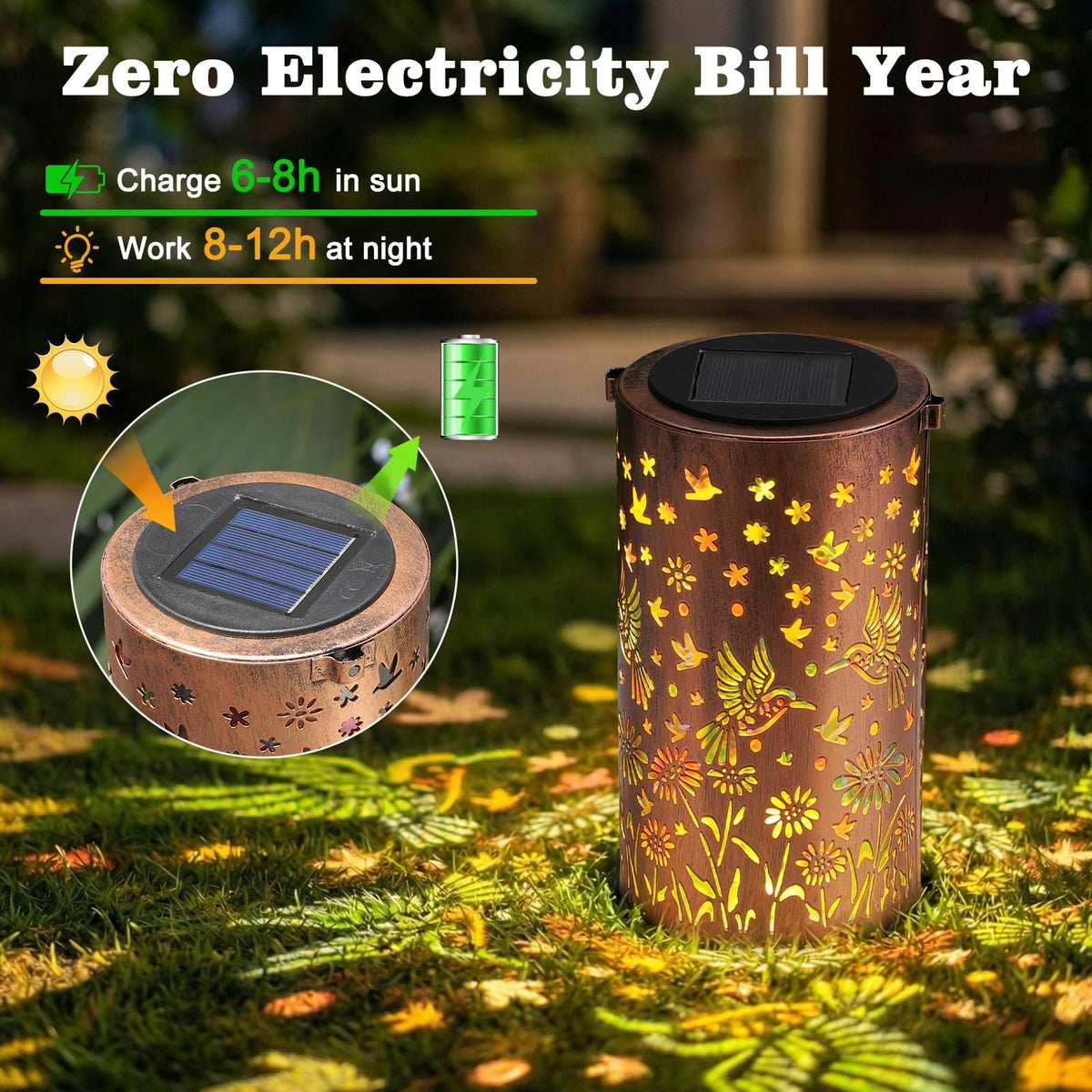 LOVERUIS lantern can be hung or placed on a stand for versatility
