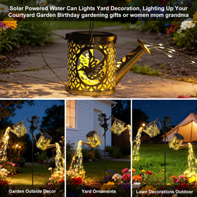 LOVERUIS lights create a waterfall-like color display along garden paths.