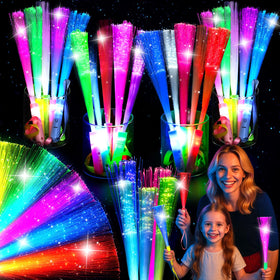 LovesTown glow sticks 24pcs colorful wands glow bright for weddings and night-time parties.