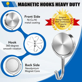 LOVIMAG swivel magnetic hook demonstrating rotation for versatile hanging.